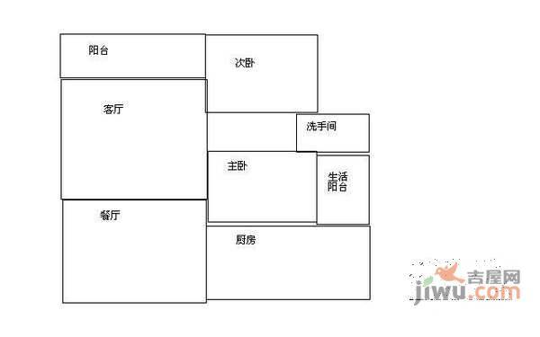 美庐锦园2室2厅1卫户型图