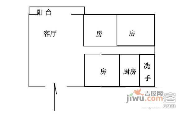 彩天名苑3室1厅1卫户型图