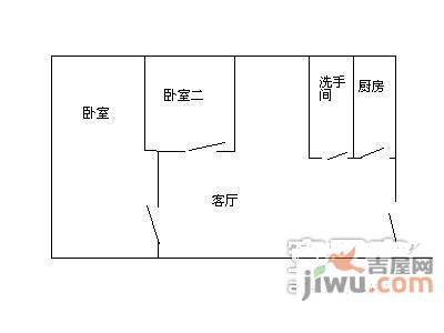 彩天名苑2室2厅1卫户型图