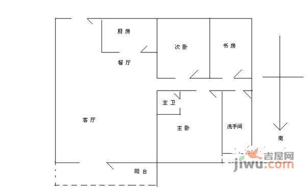 桦润馨居3室2厅2卫101㎡户型图