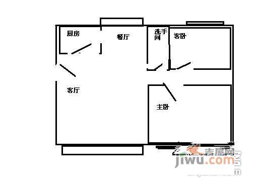 桦润馨居2室1厅1卫78㎡户型图