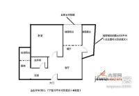 金色年华家园3室1厅1卫37㎡户型图