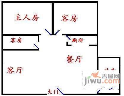 金色年华家园3室2厅1卫户型图