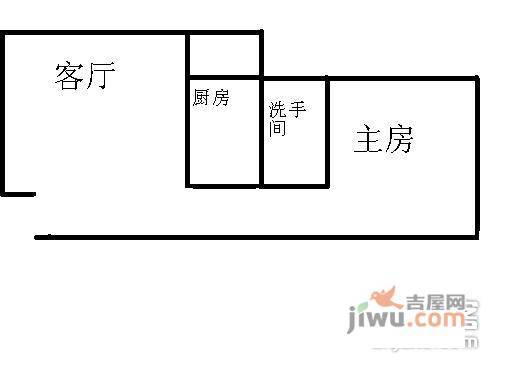 国展苑1室1厅1卫54㎡户型图