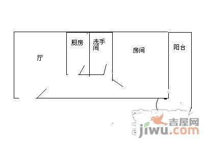 国展苑1室1厅1卫54㎡户型图