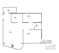 桃源居3室2厅1卫89㎡户型图