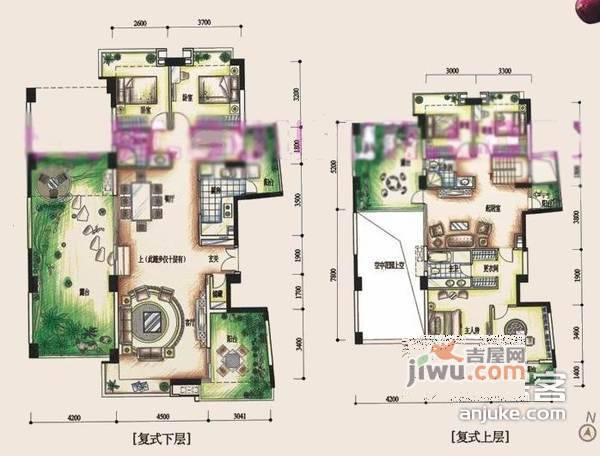 桃源盛景园5室3厅3卫260㎡户型图