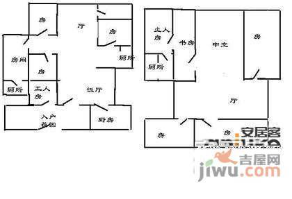 桃源盛景园6室2厅3卫255㎡户型图