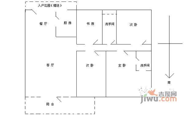 美丽365花园4室2厅2卫户型图