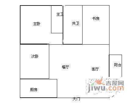 美丽365花园3室2厅2卫102㎡户型图