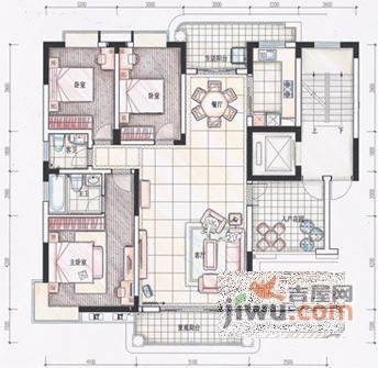 深业东城上邸4室2厅2卫89㎡户型图