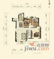 怡然天地居3室2厅2卫93㎡户型图