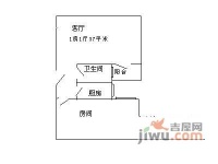 金园花园1室1厅1卫37㎡户型图