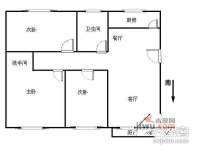 新华苑)3室2厅2卫103㎡户型图