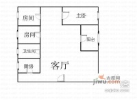 城市印象3室2厅1卫116㎡户型图