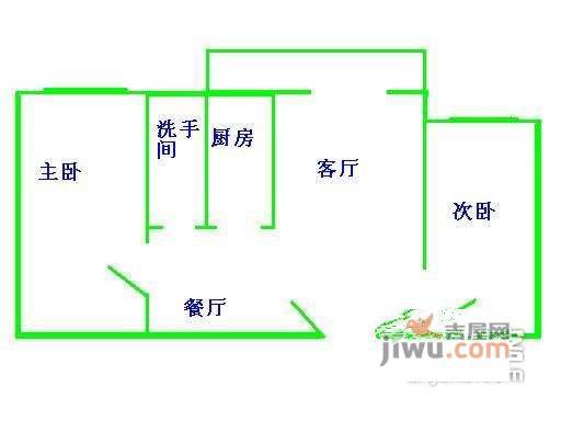 滢水山庄2室2厅1卫76㎡户型图