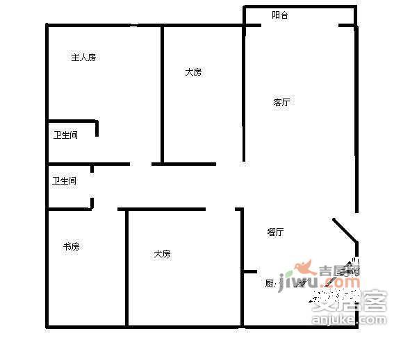 滢水山庄4室2厅2卫户型图