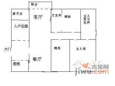 美丽AAA花园3室2厅2卫108㎡户型图