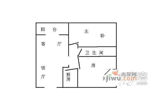 美丽AAA花园2室2厅1卫81㎡户型图