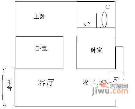 美丽AAA花园3室2厅2卫108㎡户型图