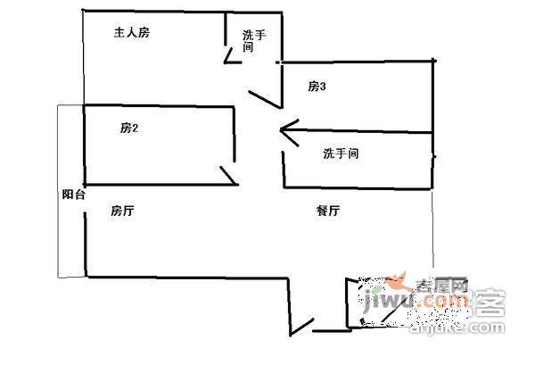 碧海富通城三期3室2厅2卫115㎡户型图