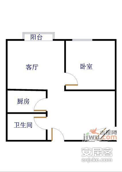 碧海富通城三期3室2厅1卫100㎡户型图