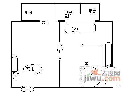 碧海富通城三期1室0厅1卫41㎡户型图