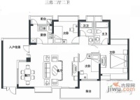 珠江旭景佳园3室2厅1卫108㎡户型图