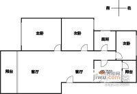 金祥都市花园3室2厅1卫92㎡户型图