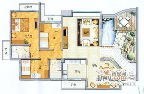 温泉1858别墅5室2厅4卫户型图