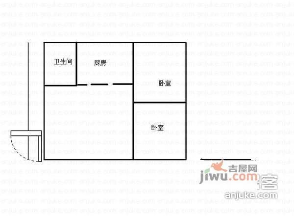 严衙弄小区2室1厅1卫户型图