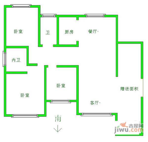 明日星洲3室2厅2卫户型图