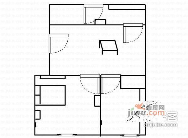 南园新村2室1厅1卫户型图