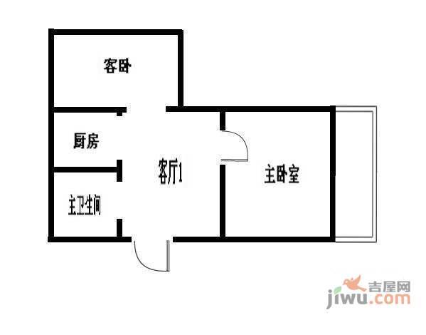 西园路小区2室1厅1卫户型图