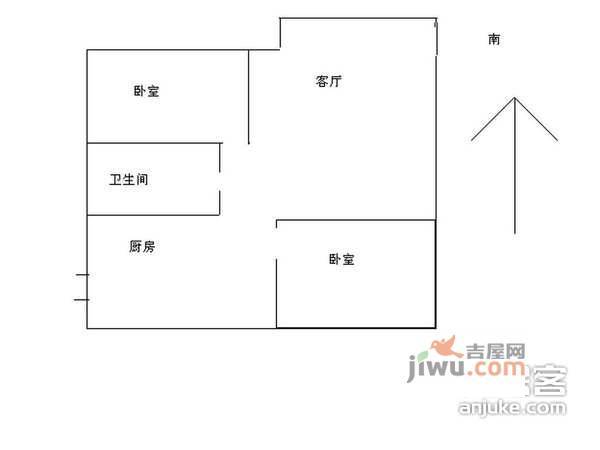 孔付司巷小区3室1厅1卫户型图