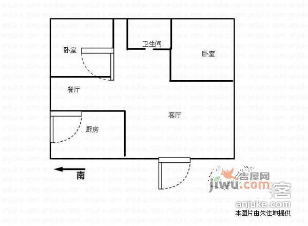 干将西路小区2室1厅1卫73㎡户型图