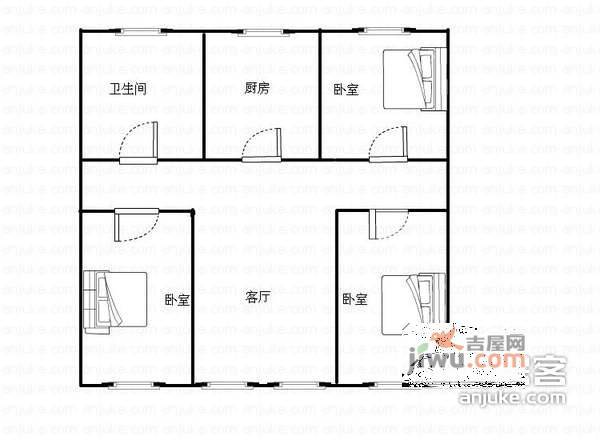 锦绣新苑3室2厅2卫119㎡户型图