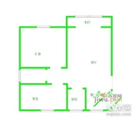 胥江江南花园2室2厅1卫户型图