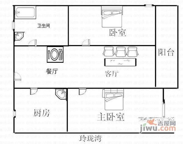 日兴花园4室3厅3卫196㎡户型图