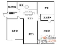 桐芳苑别墅3室2厅1卫户型图