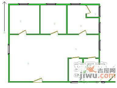 广济公寓3室2厅1卫户型图