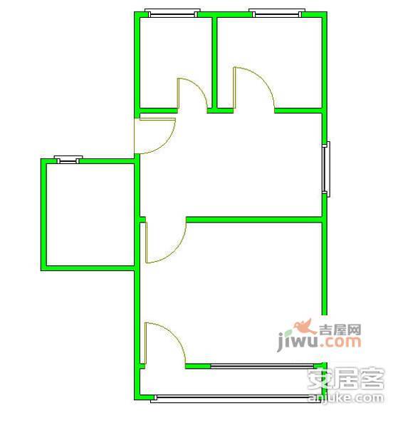 广济路小区2室1厅1卫63㎡户型图