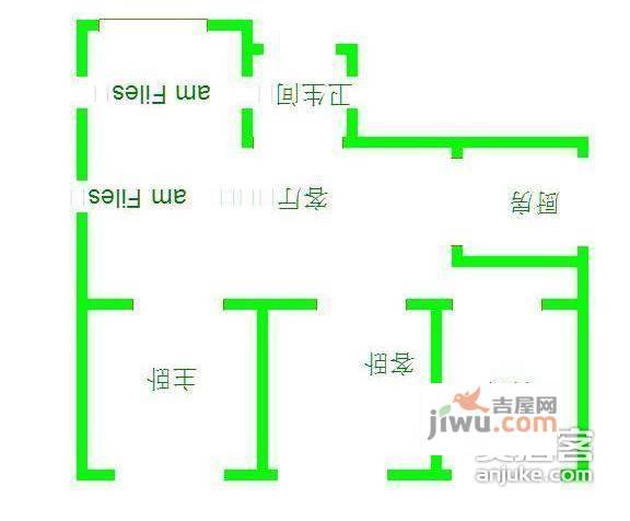 干将东路小区3室2厅1卫117㎡户型图