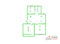 干将东路小区2室2厅1卫79㎡户型图