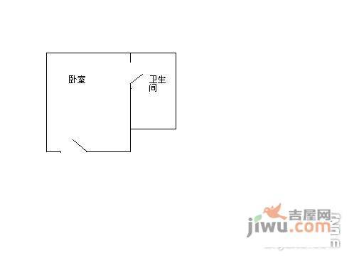 干将东路小区1室0厅1卫户型图