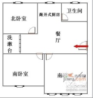 干将东路小区3室1厅1卫户型图