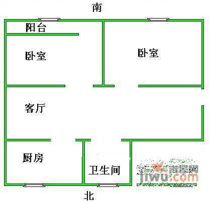 竹辉新村3室1厅1卫户型图