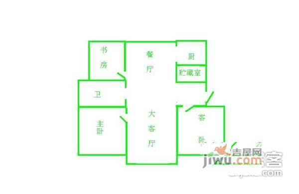 景德路小区3室2厅2卫户型图