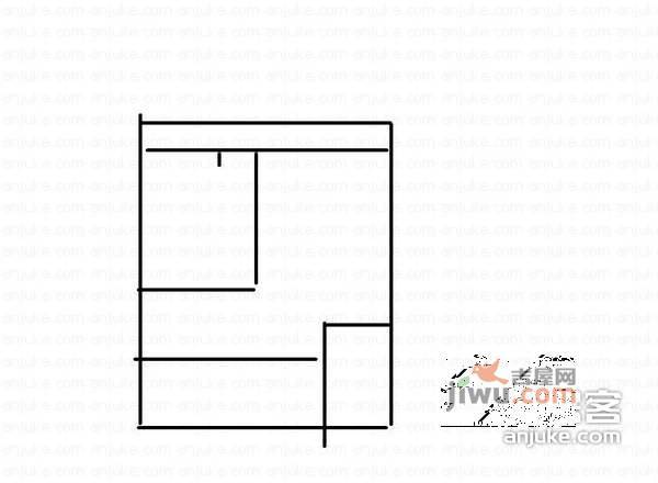 平门新村2室1厅1卫55㎡户型图