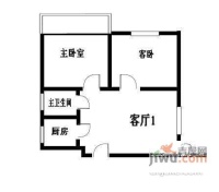 虎丘路新村2室1厅1卫户型图